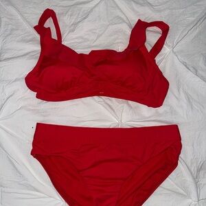 Red Women's Swimwear Set